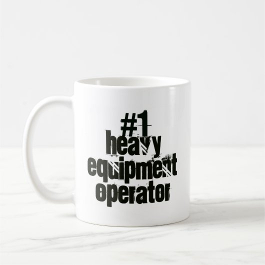 Exploitant van zware apparatuur koffiemok (Links)