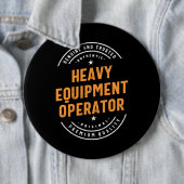 Exploitant van zware apparatuur ronde button 6,0 cm (In situ)