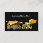 Exploitant van zware bouwapparatuur visitekaartje (Voorkant)