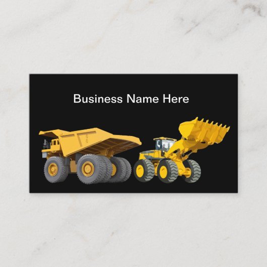 Exploitant van zware bouwapparatuur visitekaartje (Voorkant)