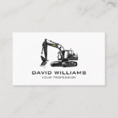 Exploitant van zware bouwapparatuur visitekaartje (Voorkant)