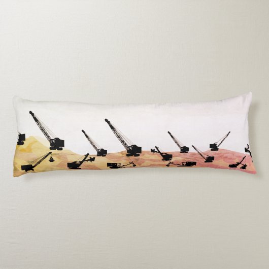 Exploitatie-ingenieurs met kraanbediener lichaamskussen (Achterkant)