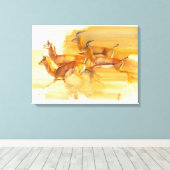 Exploitatie van gazelles 2010 canvas afdruk (Insitu (Houten vloer))