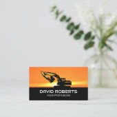 Exploitatie van graafapparatuur visitekaartje (Staand voorkant)