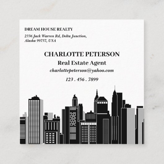 Exploitatie van makelaardij aanbevelingskaartje (Achterkant)