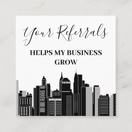 Exploitatie van makelaardij aanbevelingskaartje (Voorkant)