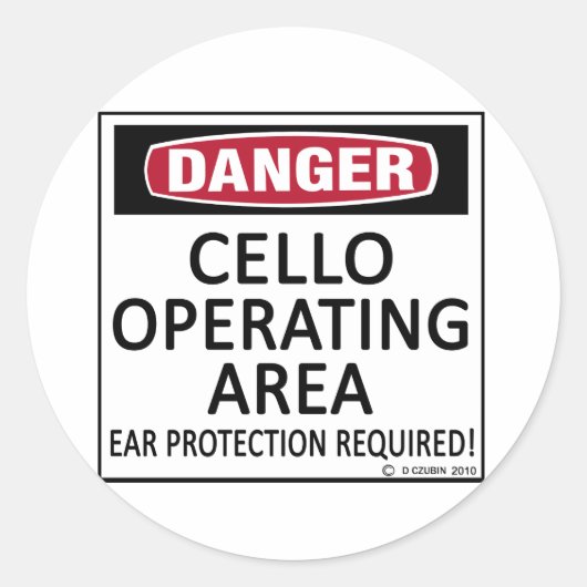 Exploitatiegebied Cello Ronde Sticker (Voorkant)