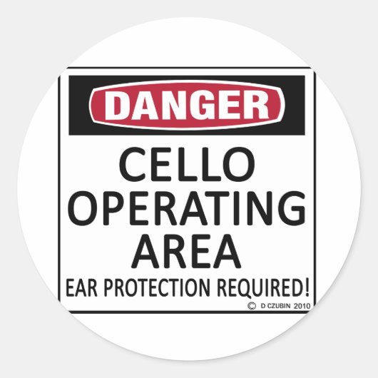 Exploitatiegebied Cello Ronde Sticker (Voorkant)