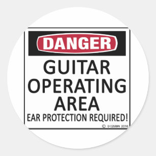 Exploitatiegebied Guitar Ronde Sticker