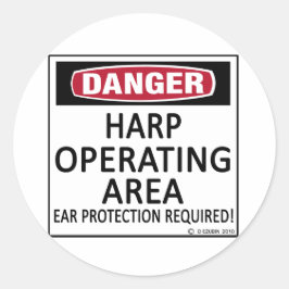 Exploitatiegebied Harp Ronde Sticker