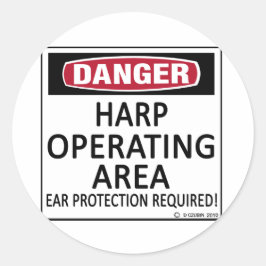 Exploitatiegebied Harp Ronde Sticker