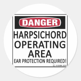Exploitatiegebied Harpsichord Ronde Sticker