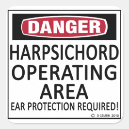 Exploitatiegebied Harpsichord Vierkante Sticker