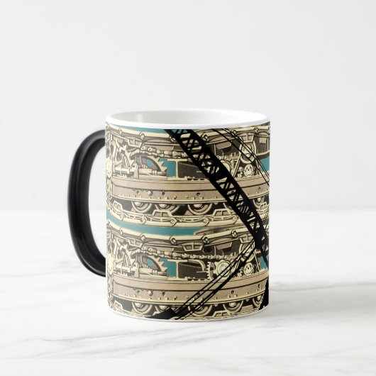 Exploitatietechnieken voor kraanmachinisten magische mok (Voorkant links)