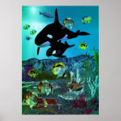 Exploratie 3D Aquarium ORCA Poster (Voorkant)
