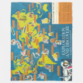 Exploratie en Ontdekking Visual-History Wereldkaar Fleece Deken (Voorkant)