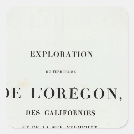 Exploratie van Oregon 3 Vierkante Sticker (Voorkant)