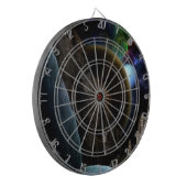 Exploratie van ruimtefractale kunst dartbord (Voorkant Links)