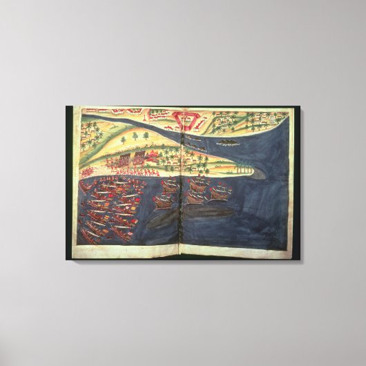 Exploratiekaart van Surat Canvas Afdruk (Voorkant)