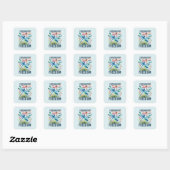 Exploratieve vrijheid - artistieke libel vierkante sticker (Vel)