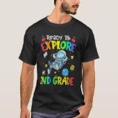 Explore 2nd Grade Back To School Astronaut Space E T-shirt (Voorkant)