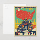 Explore America By Motorcycle Briefkaart (Voorkant / Achterkant)