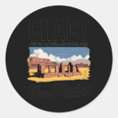Explore Chaco Culture National Park New Mexico  Ronde Sticker (Voorkant)
