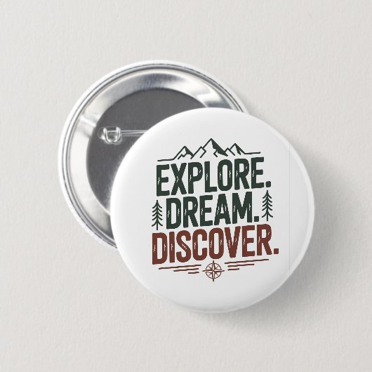 Explore dream discover ronde button 5,7 cm (Voorkant /achterkant)
