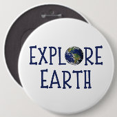 Explore Earth Ronde Button 6,0 Cm (Voorkant /achterkant)