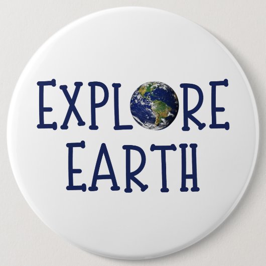 Explore Earth Ronde Button 6,0 Cm (Voorkant)