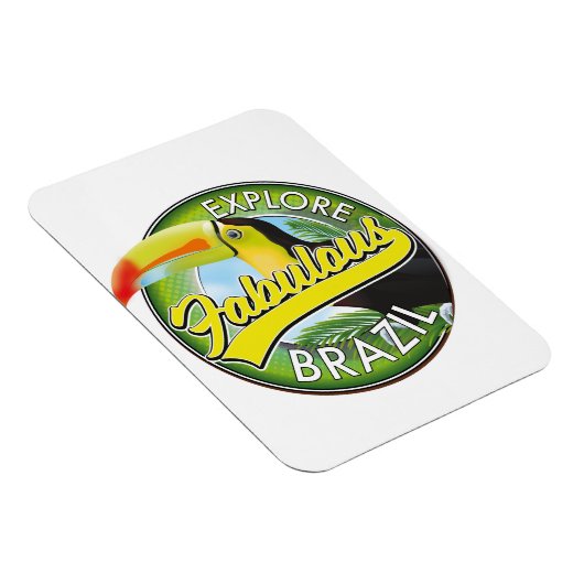 Explore Fabulous Brazilië Logo Magneet (Rechterzijde)