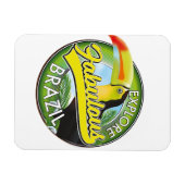 Explore Fabulous Brazilië Logo Magneet (Horizontaal)