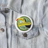 Explore Fabulous Brazilië Logo Ronde Button 7,6 Cm (In situ)