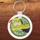 Explore Fabulous Brazilië Logo Sleutelhanger (Voorkant)
