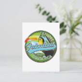 Explore fabulous costa rica logo briefkaart (Staand voorkant)