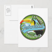 Explore fabulous costa rica logo briefkaart (Voorkant / Achterkant)