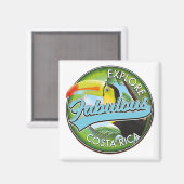 Explore fabulous costa rica logo magneet (Voorkant / Achterkant)