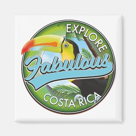Explore fabulous costa rica logo magneet (Voorkant)