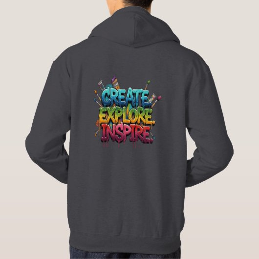 Explore Inspire Butterfly Hoodie – Vibrant & Uplif (Achterkant)