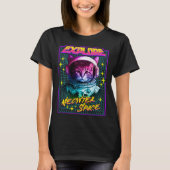 Explore Meowter Space  80s Style Astronaut Space C T-shirt (Voorkant)