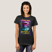 Explore Meowter Space  80s Style Astronaut Space C T-shirt (Voorkant volledig)