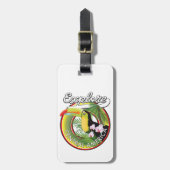 Explore Midden-Amerika logo. Canvasprint Bagagelabel (Voorkant verticaal)