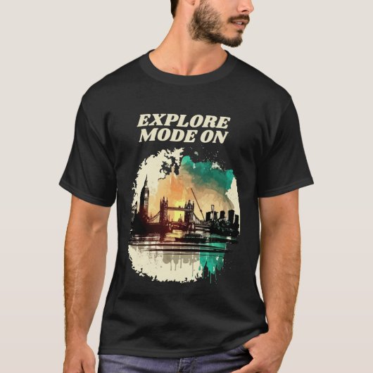 EXPLORE MODE ON – Avontuur T-shirt (Voorkant)