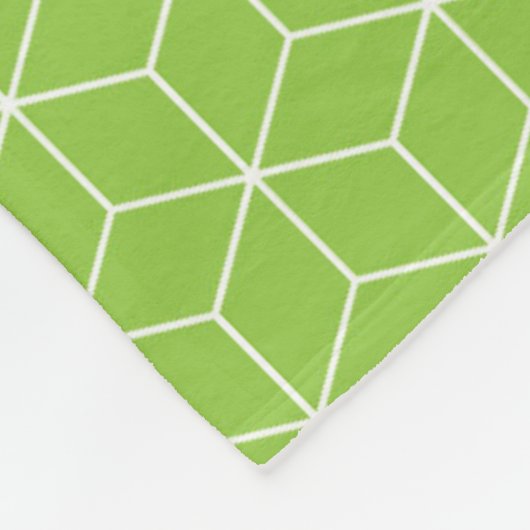 Explore Modern Optical Illusions with Cube Pattern Fleece Deken (Hoek)