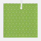 Explore Modern Optical Illusions with Cube Pattern Glas Ornament (Achterkant)