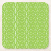 Explore Modern Optical Illusions with Cube Pattern Kartonnen Onderzetters (Voorkant)