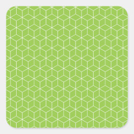 Explore Modern Optical Illusions with Cube Pattern Vierkante Sticker