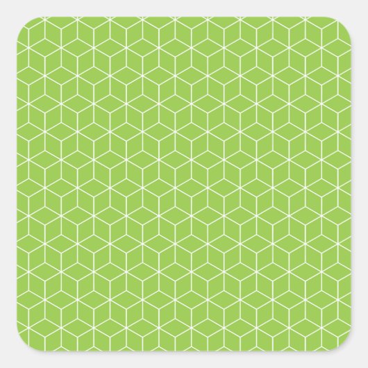 Explore Modern Optical Illusions with Cube Pattern Vierkante Sticker (Voorkant)