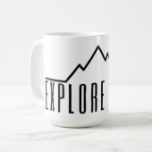 Explore More Minimalist Mountain Coffee Mug Koffiemok (Voorkant links)