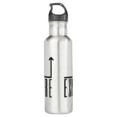 Explore More Mountain Stainless Steel Water Bottle Waterfles (Achterkant)